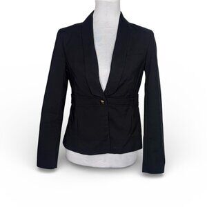 Forever 21 Black Tailored Blazer Jacket Single Button Long Sleeve Size S